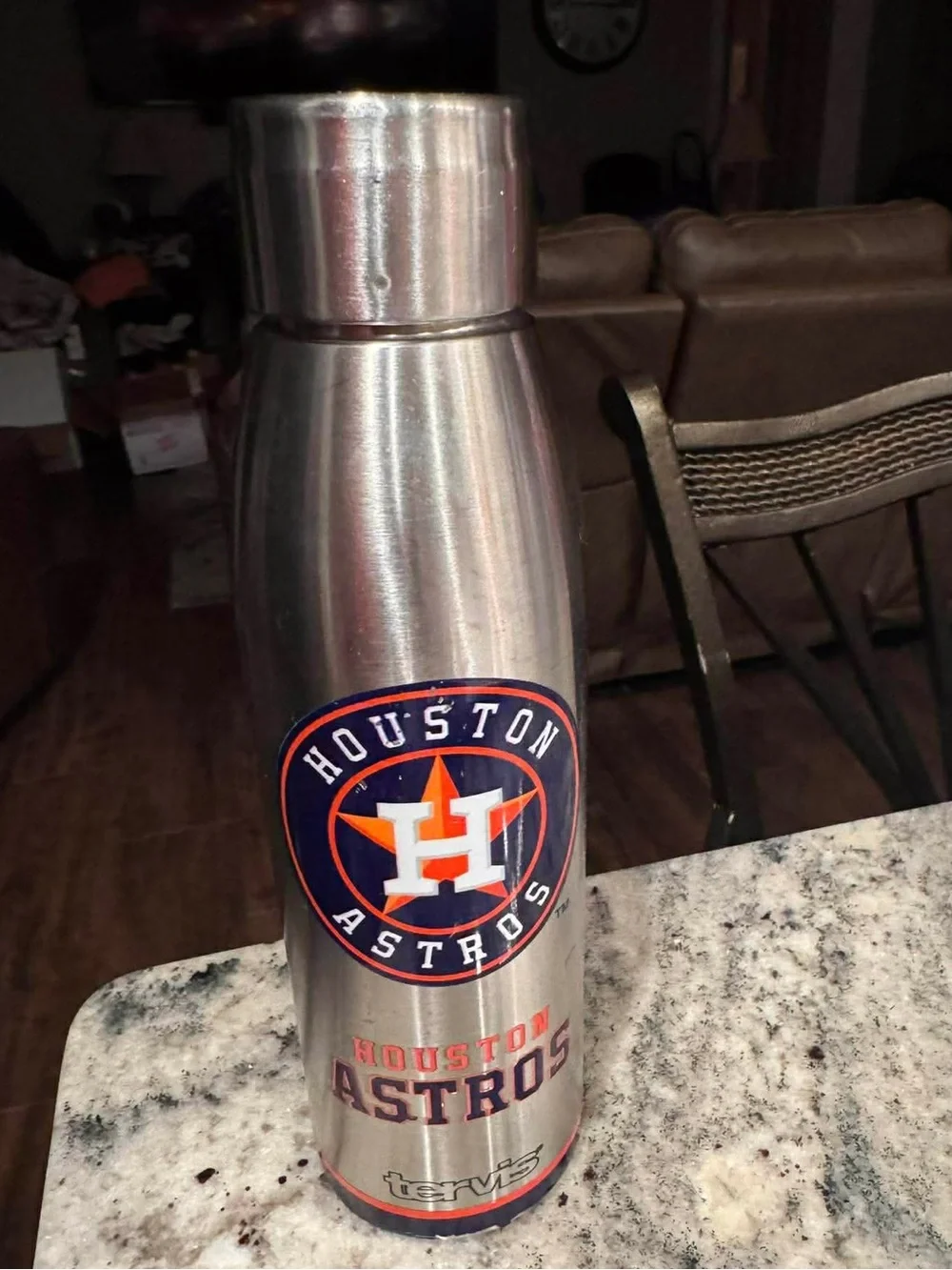 Tervis Houston Astros Stainless Steel Insulated Bottle - Silver/Orange/Navy
